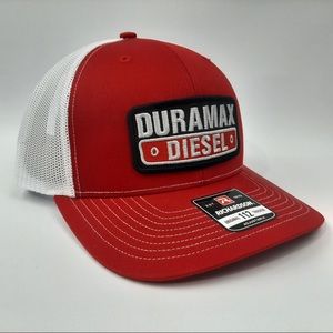 Dura Max Diesel Richardson 112 Trucker Mesh SnapBack Cap Hat Red White